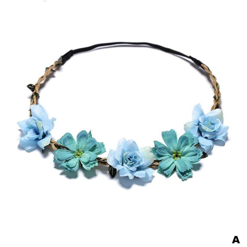 2022 Garland Headdress Flower Crowns Beach Wedding Accessories Floral Wreaths Girl Hair Flower Headband Garland N4E4: A