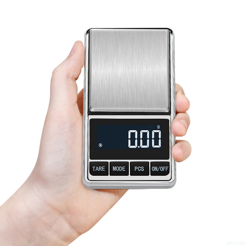 Elektronisk smykkevekt gramvekt 500g/0.01g smykkevekter med høy nøyaktighet gullvekt mini lommevekt kjøkkenvektverktøy