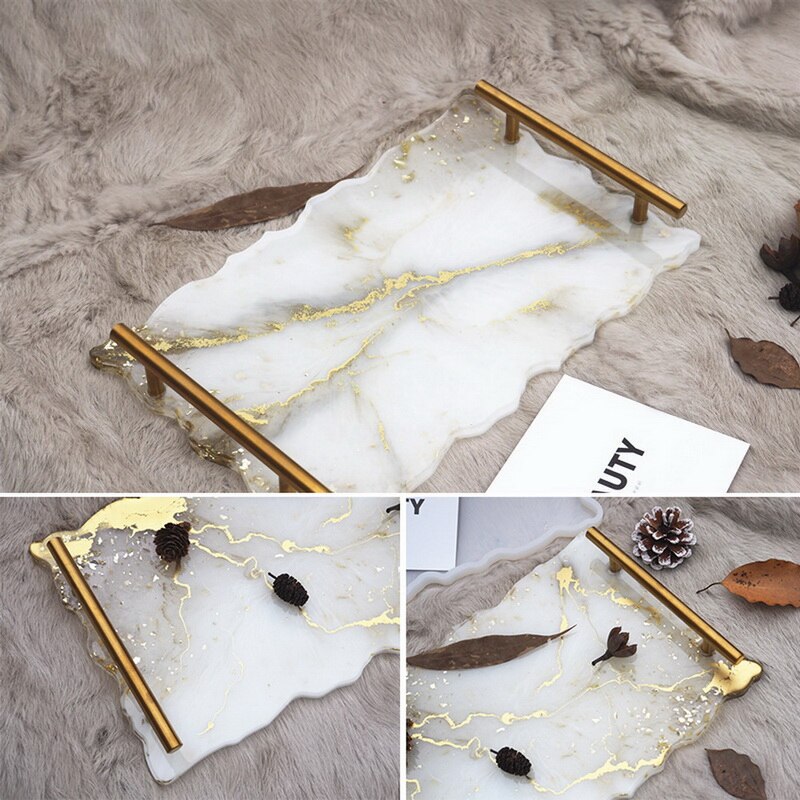 Coaster Molds Resin Casting Silicone Coaster Molds for Cake Fruit Holder Resin Epoxy Tray Coaster Mold Kit