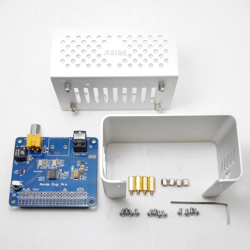 Aluminium Case for UGEEK AOIDE Digi Pro work with Raspberry Pi 3 Model B/2B 3B+|DIY your HiFi player build with Raspberry Pi: DigiproDA101CandCase