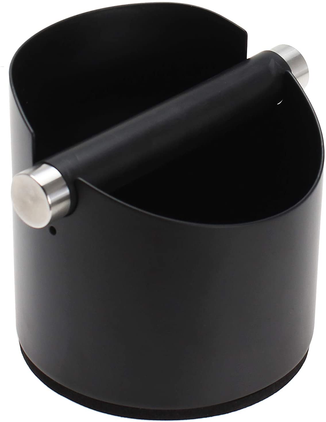Espresso Knock Box, Stainless Steel Coffee Grounds Knock Box, With Removable Knock Bar and Non-Slip Rubber Base