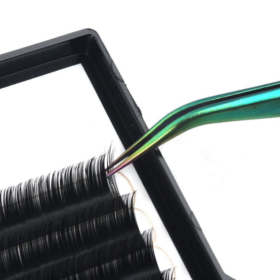 Vetus Ultra Precisie Pincet Voor Wimper Verlenging, Gebogen En Rechte Pincet Voor Wenkbrauw Roestvrij Pincet