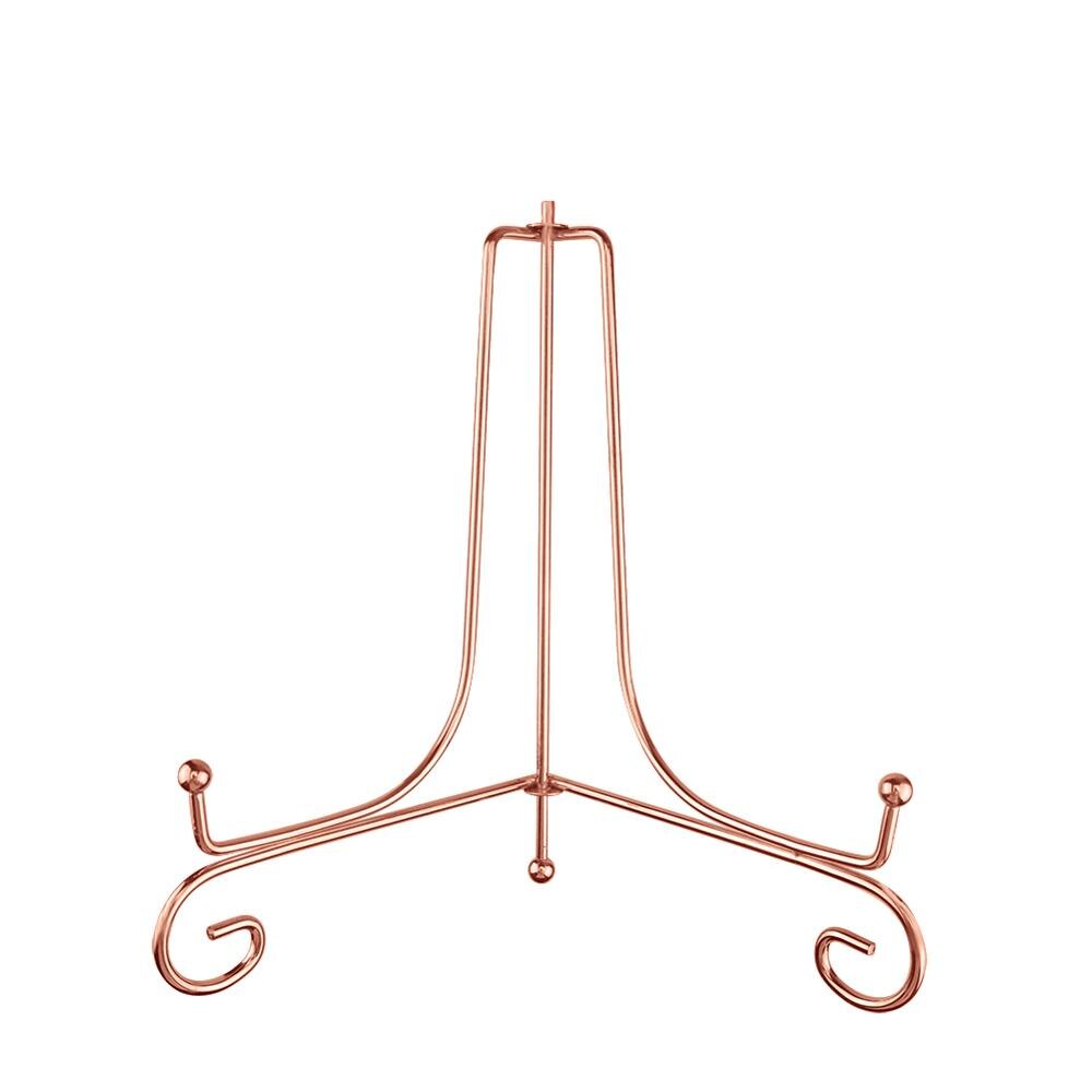 Iron Display Stand Gold Ijzeren Ezel Plaat Display Photo Holder Stand, Displays Foto Frames, Kookboeken, Decoratieve Platen: 8inch  Rose gold