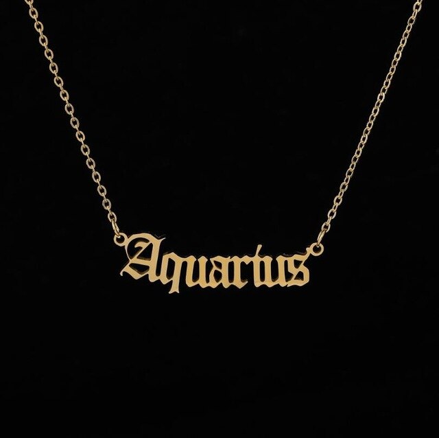 Gorąca sprzedaż konstelacji zodiaku naszyjniki biżuteria dla kobiet moda styl zaprojektowany list strzelec Leo naszyjniki Collier: K