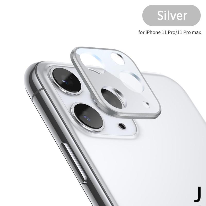 Metal Frame Tempered glass Camera Lens Full protective Cover for iPhone11 Pro Max Protector Rear Cam Lens Film for iPhone 11: for iphone 11p max8