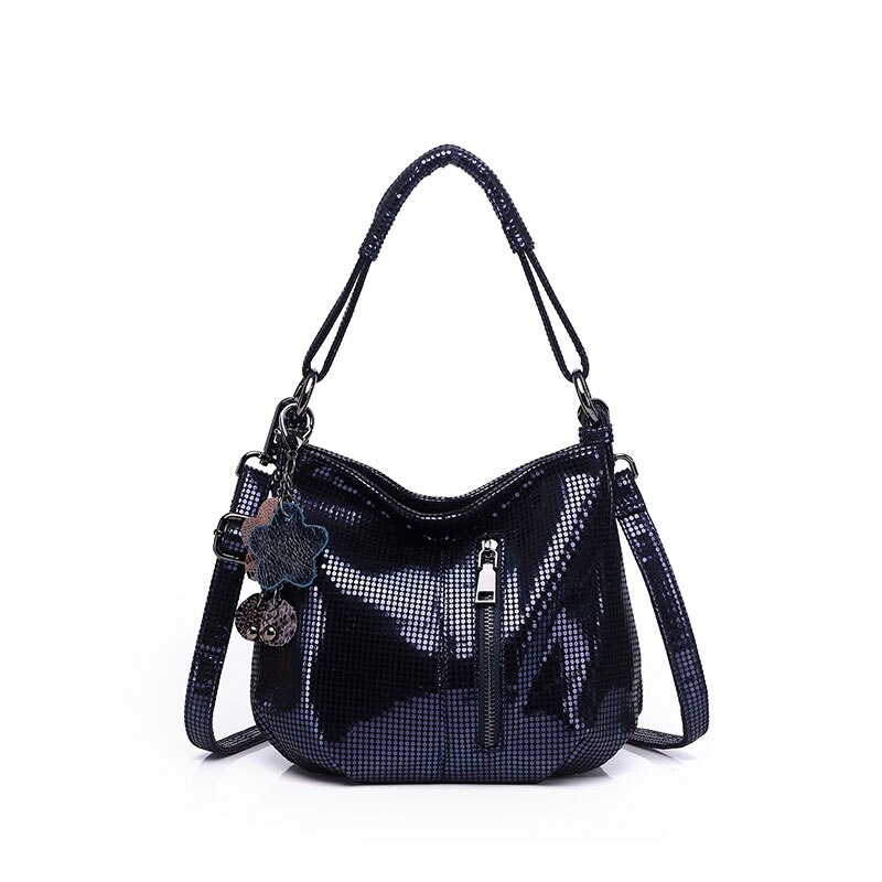 Tonny Kizz small crossbody bags for women leather shoulder bags female handbags solid color ladies tote bag: Midnight Blue