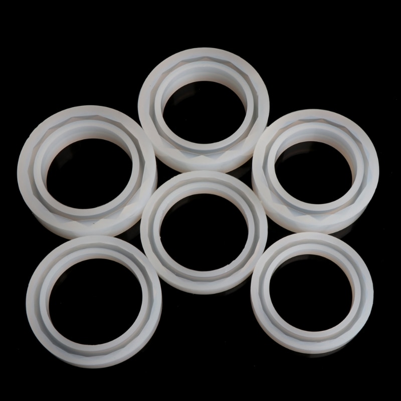 JAVRICK-molde redondo de silicona para pulseras, brazalete de resina para DIY, herramientas de molde de fundición de joyería