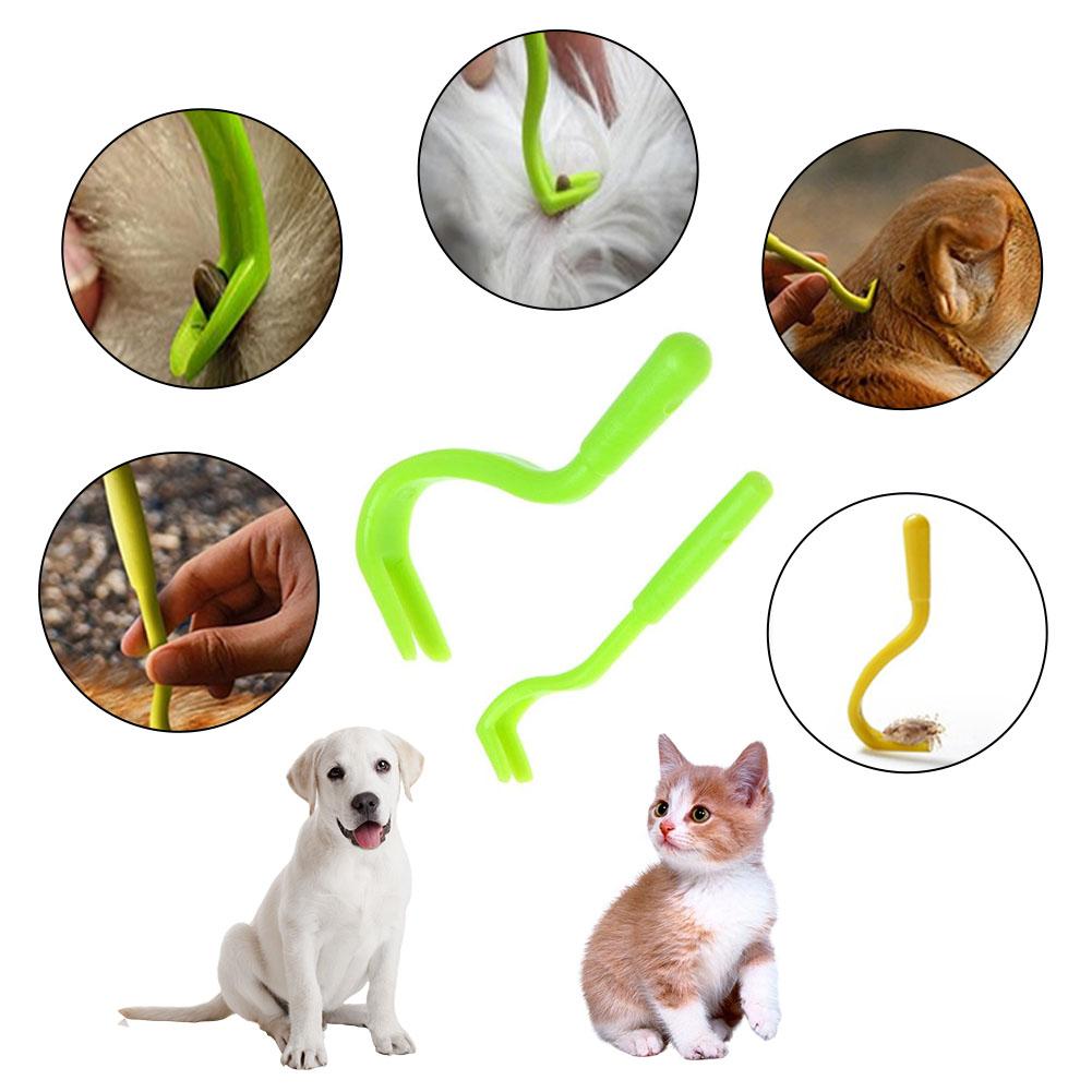 2PCS Pets Tick Removal Tool Cat Dog Pet Tick Remover Set Tool Hook Tool Lice Mascota Garrapata Hook Tool Dogs Cleaning Supplies