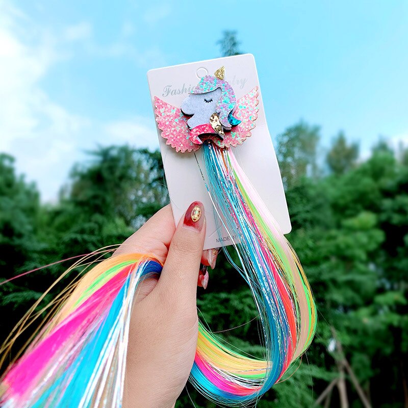 noeud pince à cheveux arc-en-ciel pour filles et femmes coloré princesse Extensions de cheveux pince cheveux accessoires papillon coiffure fête: BT62393