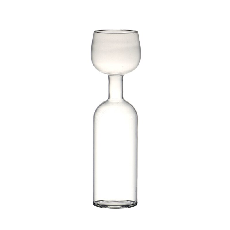 25.5ounce Handmade Blown Wine Glass Bottle Heat Resistant Borsolicate Wine Glass Decanter for 750ml