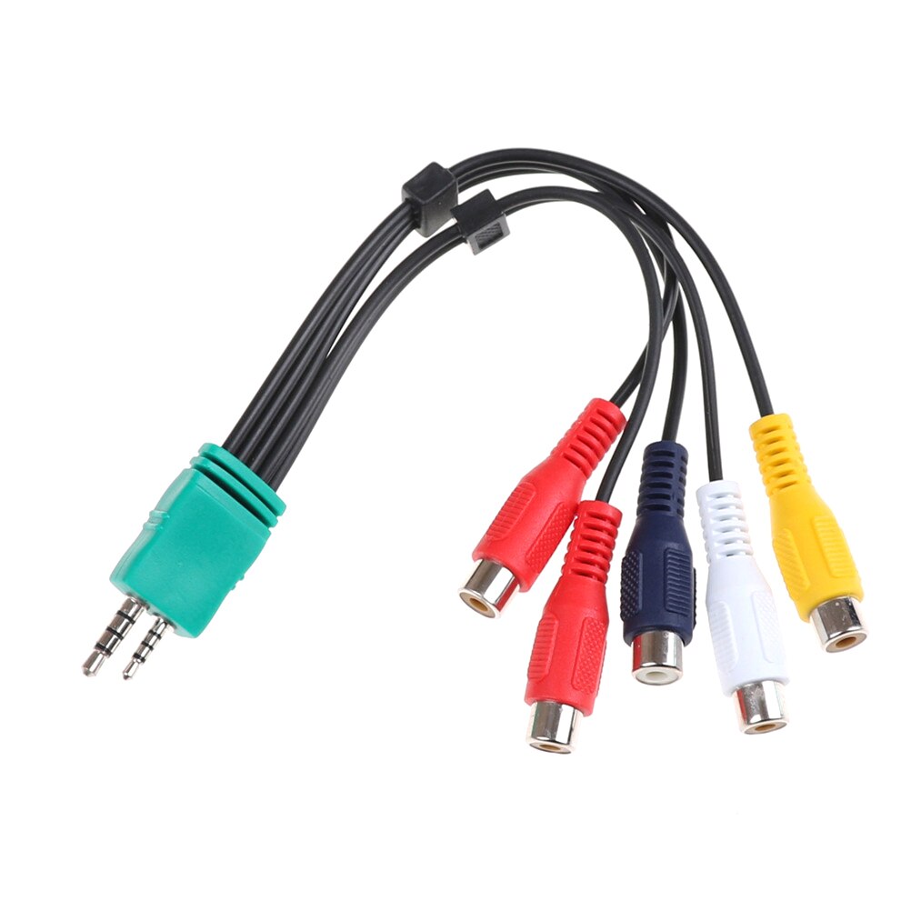 1pc 20cm 3.5mm + 2.5mm to 5RCA Audio Video AV Component Adapter Cable For Samsung LED LCD TV BN3901154W BN39-01154W