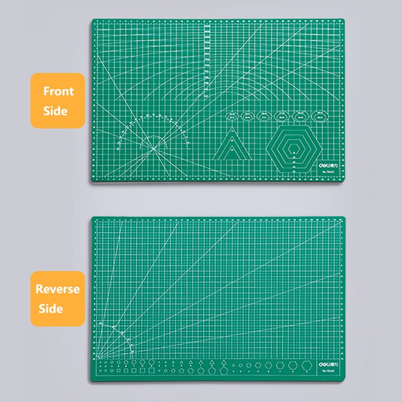 Deli PVC A2 A3 A4 Cutting board Multiple size 3mm Thickness Double-sided Self-healing DIY Soft Cutting mat