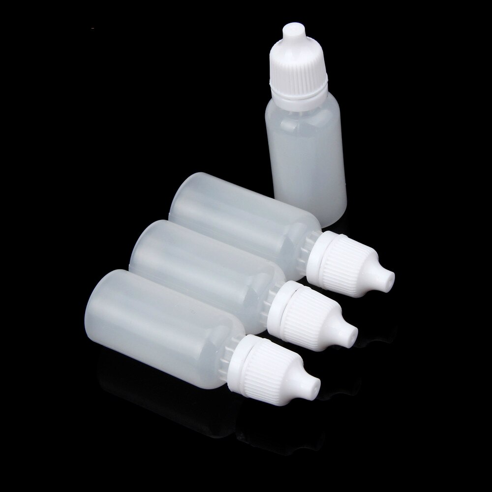 Gotero de plástico duradero vacío, 100 piezas, 5ml/10ml/15ml/20ML/30ML/50ML,