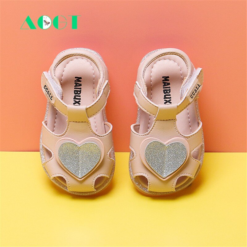 AOGT Neue Baby Sandalen für Mädchen Niedliche Prinzessin Kleinkind Sandalen Weichen Nicht-slip Baotou Sommer Mädchen Infant Schuhe