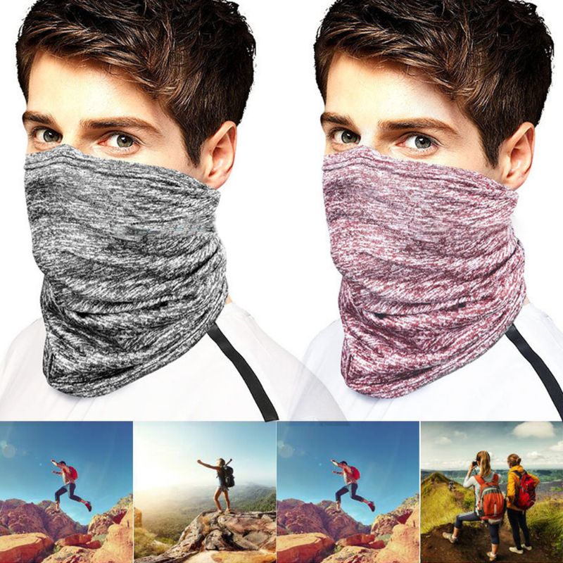 Écharpe pour masque Bandana unisexe sans couture | Avec poche filtrante, guêtre de cou couleur unie cyclisme anti-poussière pour l'extérieur,