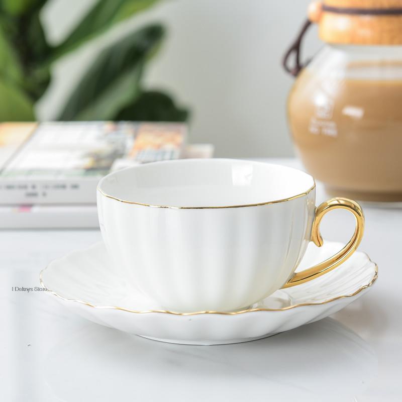 250ml Original Breakfast Cups Ceramic Set Of Cups Trays Tea Mugs High End Coffee Cups Drinking Glasses Luxury Tableware: style 1
