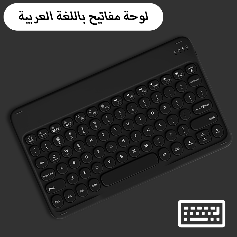 Bluetooth-näppäimistö tabletille, puhelimelle, kannettavan tietokoneen lisävarusteet ipadille, näppäimistö ja hiiri, langaton näppäimistö ios:lle, androidille, windowsille: Violetti