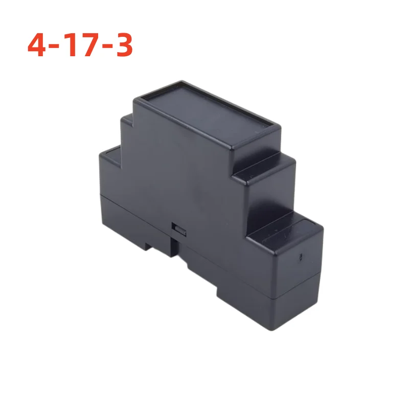 1 unidad de carril DIN PLC, carril de suministro, carcasa eléctrica, barrera de seguridad, módulo de aislamiento, carcasa de plástico 4-17-1: 88X24*59MM: Castaño