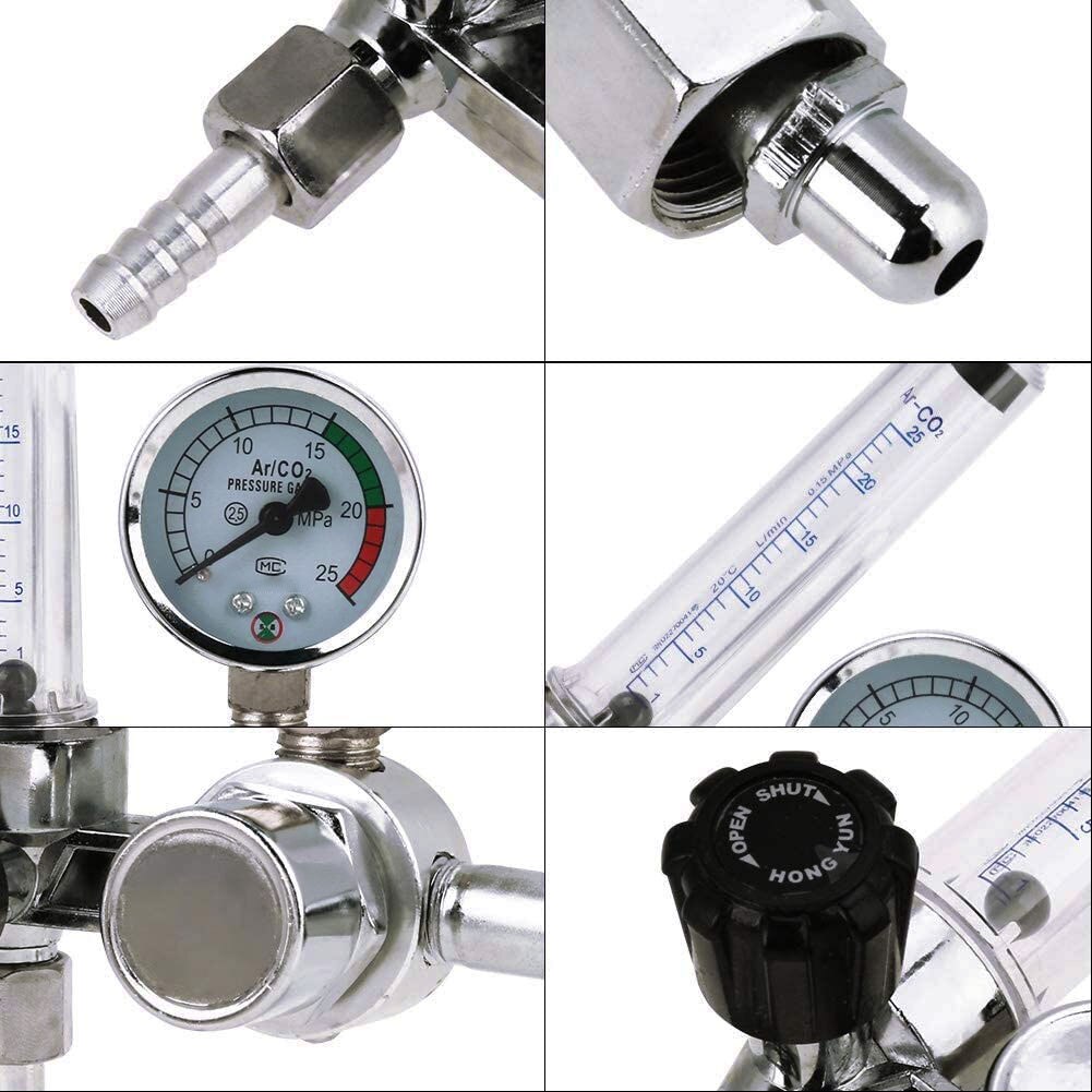 0-25Mpa Argon Regulator CO2 Mig Tig Flow Meter Gas Regulator Flowmeter Welding Weld Gauge Argon Regulator Pressure Reducer