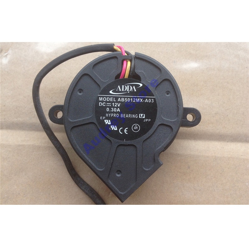 Original ADDA 5025 5CM 12V 0.30A Turbofan AB5012MX-A03 air blower for Projector