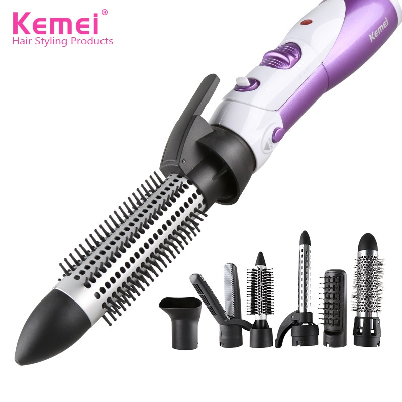 220V 7 In 1 Hair Dryer Multifunctional Blow Dryer Hairdryer Machine Comb Hair Curler Straightener DIY Styling