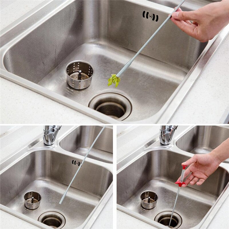 Rvs Flexibele Snake Haar Afvoer Verstoppen Remover... – Grandado