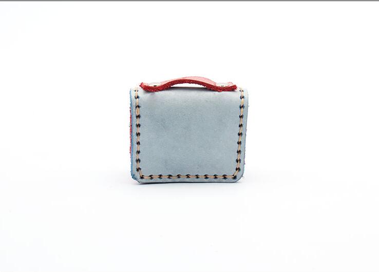Mini bolso Artesanal de cuero, maletín pequeño colgante, patrón de costura, plantilla de pvc,