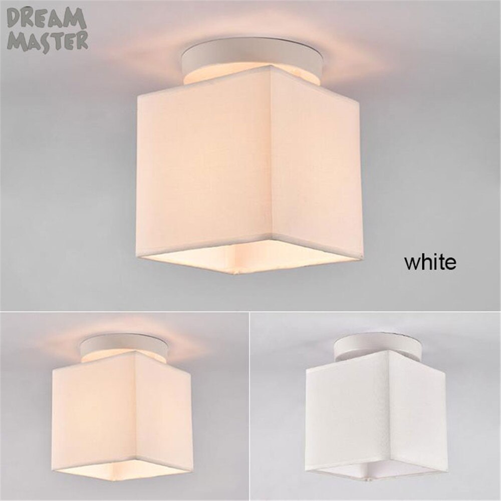 85-265V E27, lámparas de araña, arañas LED textil, tela minimalista Industrial, sombras de techo, lustre, lámpara, accesorio: white / 5W warm white bulb