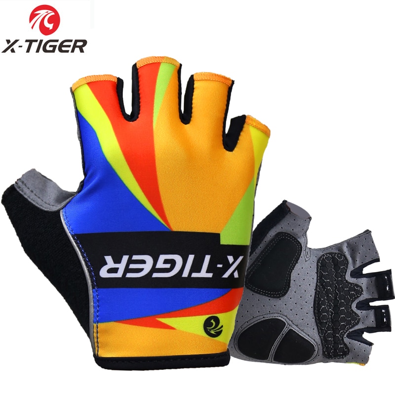 X-tiger-guantes deportivos con almohadilla de GEL 3D, de medio dedo, Para Ciclismo de montaña