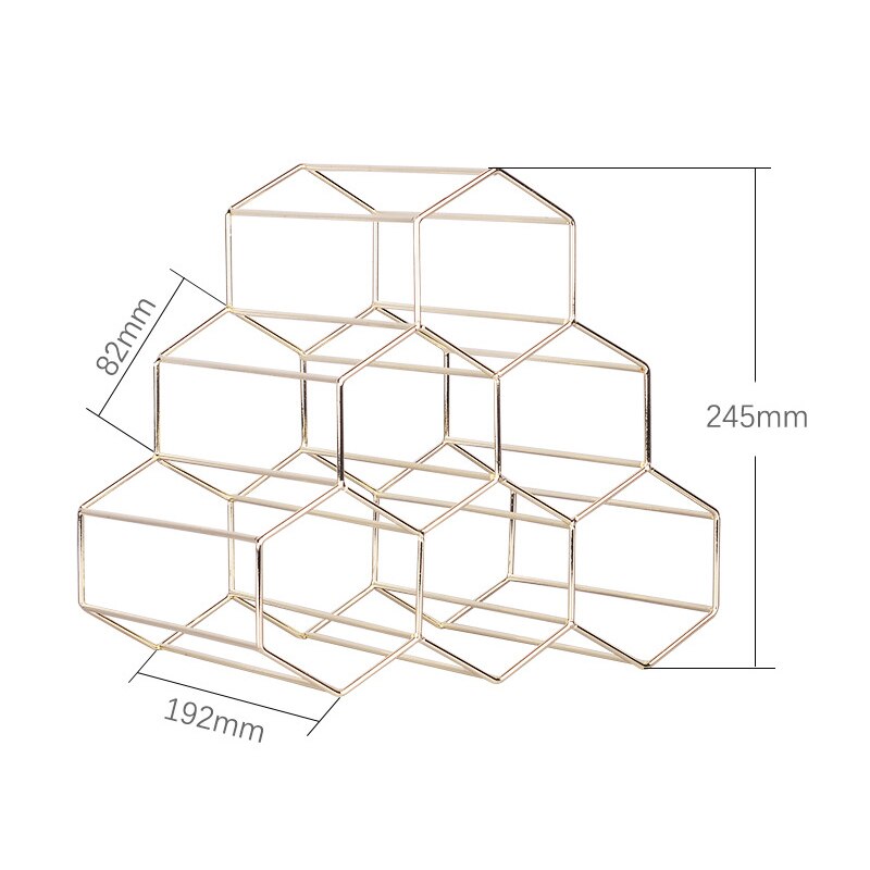 Geometrinen 6 ristikkoa viinihylly viinihylly metalli rypäle viiniteline viini viski näyttö hylly baari viinikaappi viininäyttö