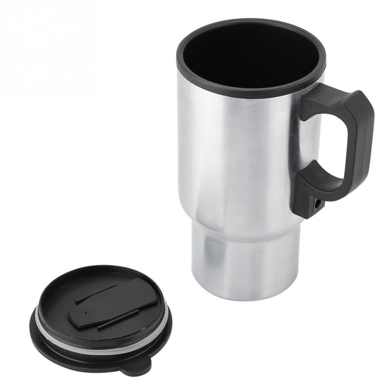 Electric Kettle Car Boiling Pot 12V 450ml Stainless Steel Heating Cup With Car Charge Plug Home Travel Use Milk Tea Thermal Mug