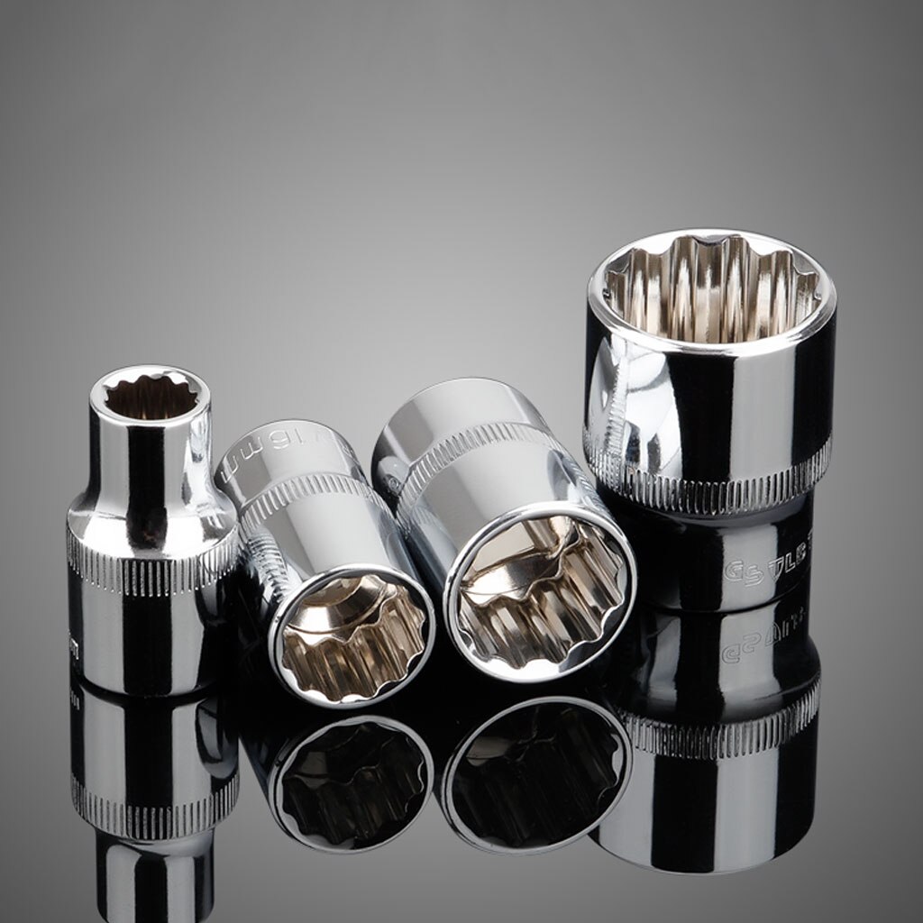 Square Drive 12-point Socket Bit 1/2" 8-32mm Ratchet Wrench 12pt Sockets Hand Tool Kit 12 Angles Plum Blossom Sleeve