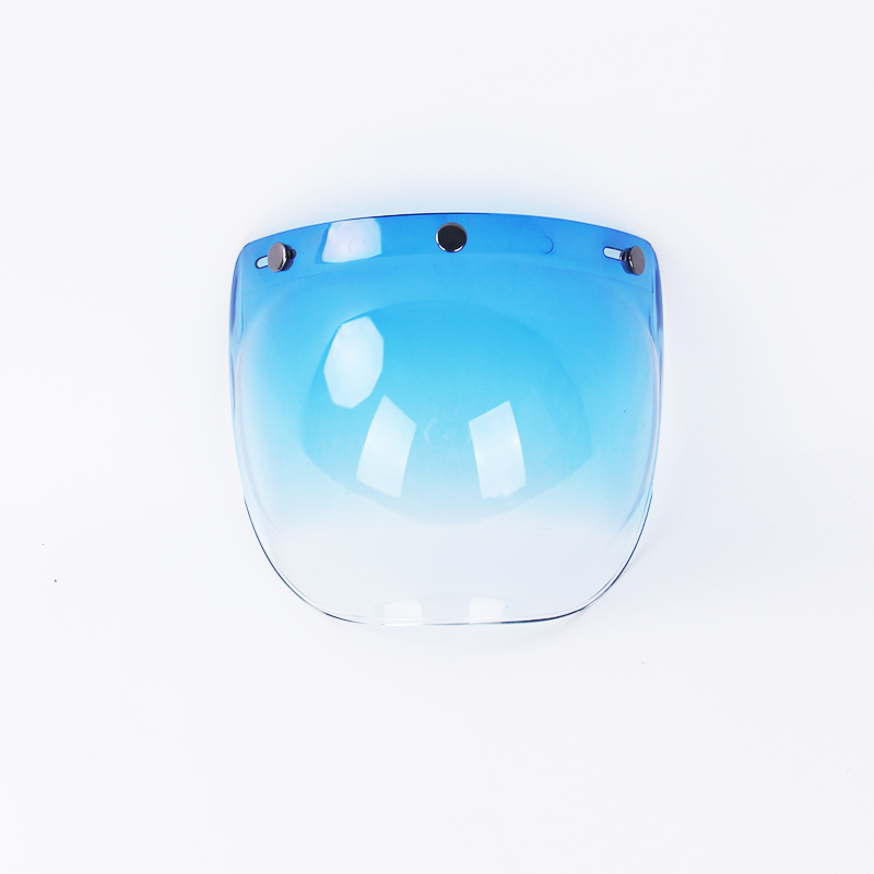 Visera para casco de cara abierta, cascos de motocicleta, viseras de burbujas abatibles hacia arriba, lente Capacete, accesorios para casco de motocicleta: Morado