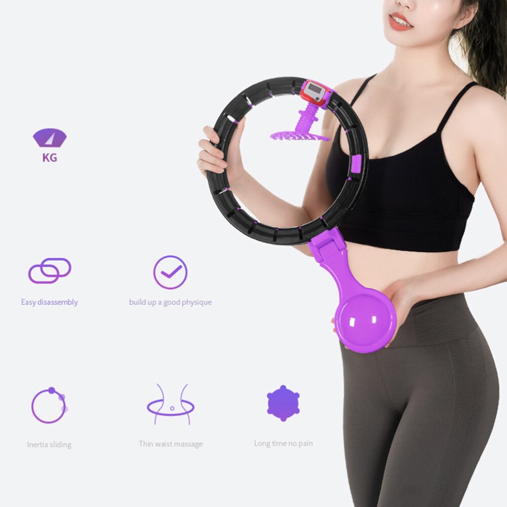 Cerceau de taille réglable, 1 pièce, cerceau amincissant pour l'abdomen, cerceau de comptage intelligent pour perte de poids, alimentation pour femme homme sans batterie