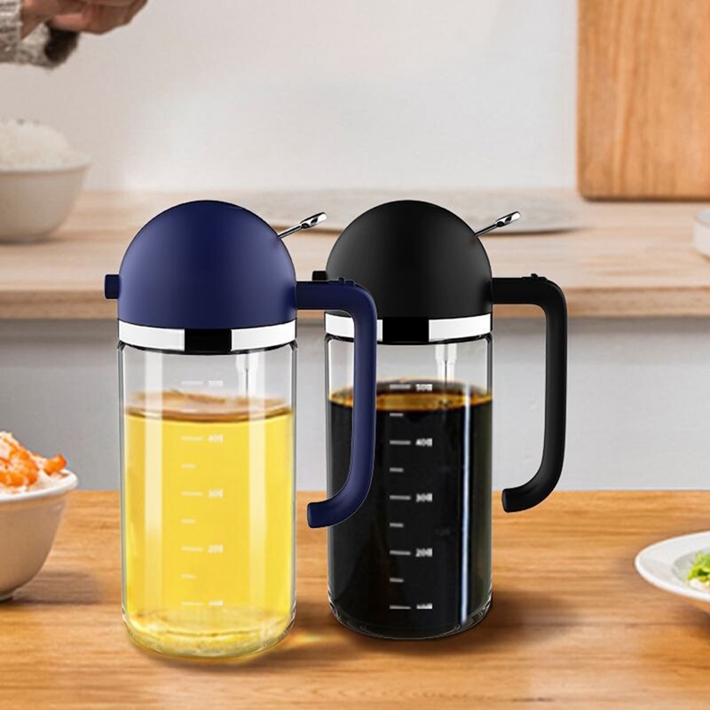 Practical Glass Olive Oil and Vinegar Dispenser Kitchen Cooking Spray Bottle