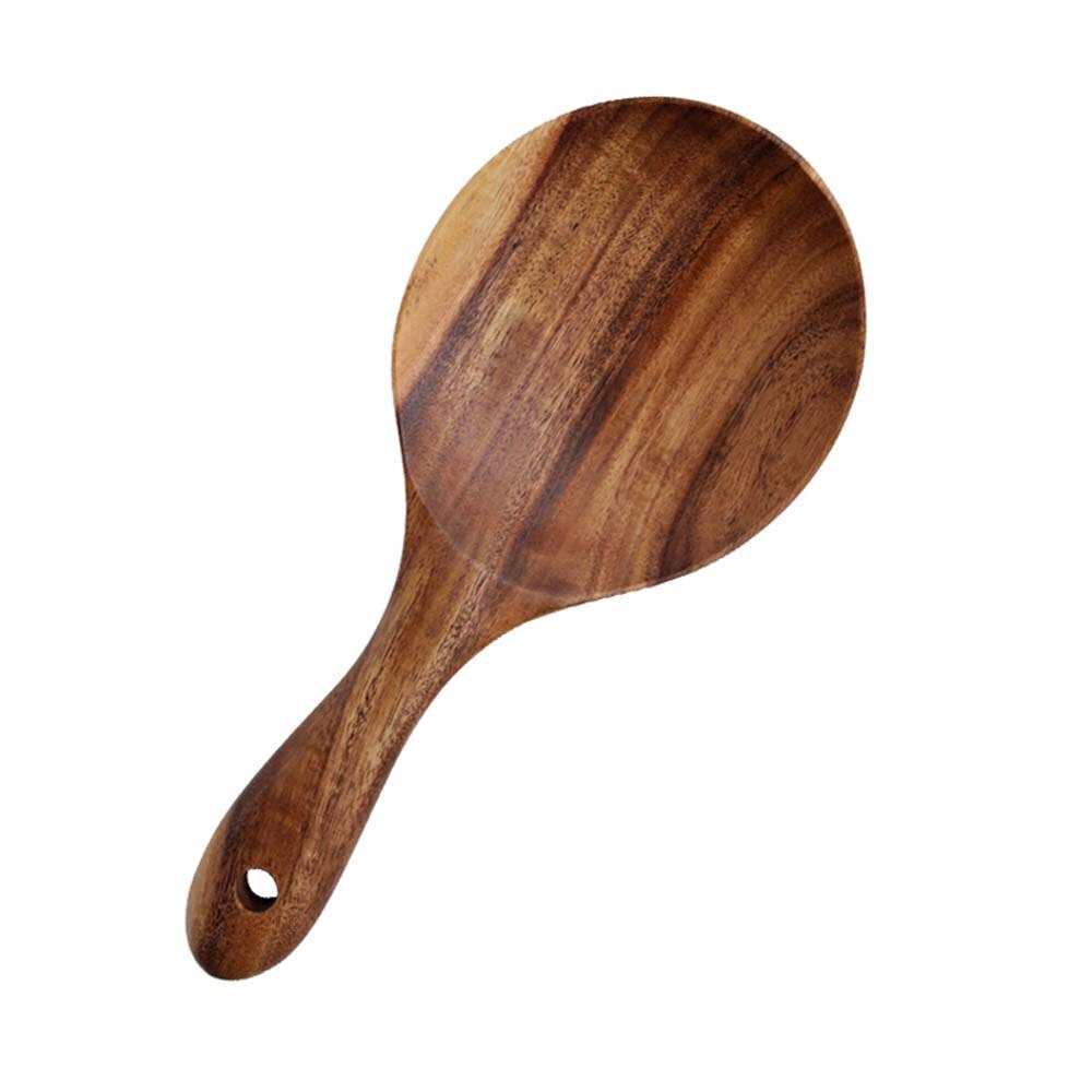 Wooden Kitchen Spoon Teak Wood Rice Spoon Rice Paddle Wood Tablespoon Big Potato Serving Spoon Wooden Kitchen Utensils Tableware: Default Title