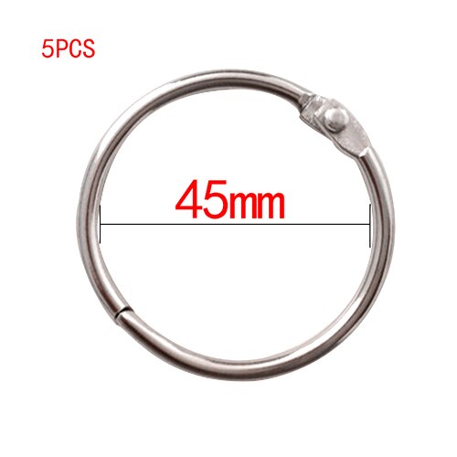 Metal 2/3/5/10Pcs Metal Ring Binder 15 - 80mm DIY Albums Loose-leaf Book Hoops Opening Office Binding Supplie Photo Album: 45mm