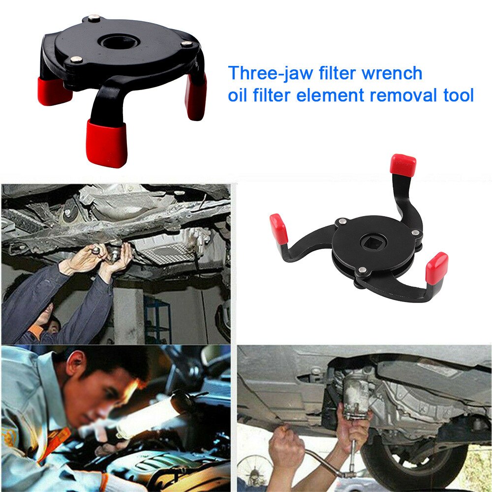 One-way Three Jaw Non - Slip Filter Wrench Change Machine Oil Filter Wrench Universal Spanner Removal Tool