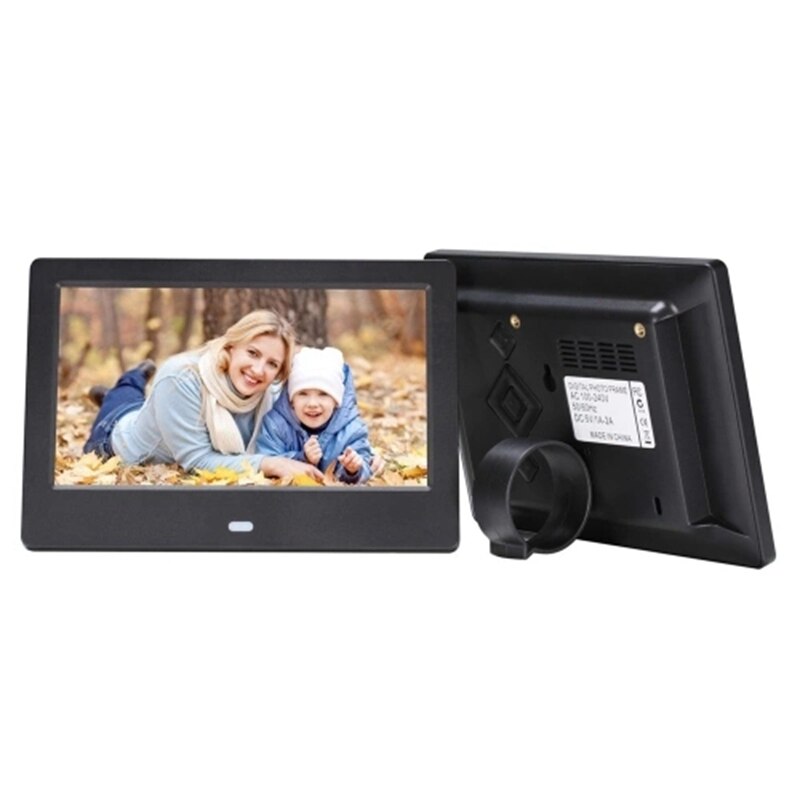 SJD-703 7 Inch Leds Digitale Fotolijst 1024X600 H-D Sn Desktop Album Display Ie MP4 Video MP3 O klok Kalender Wit