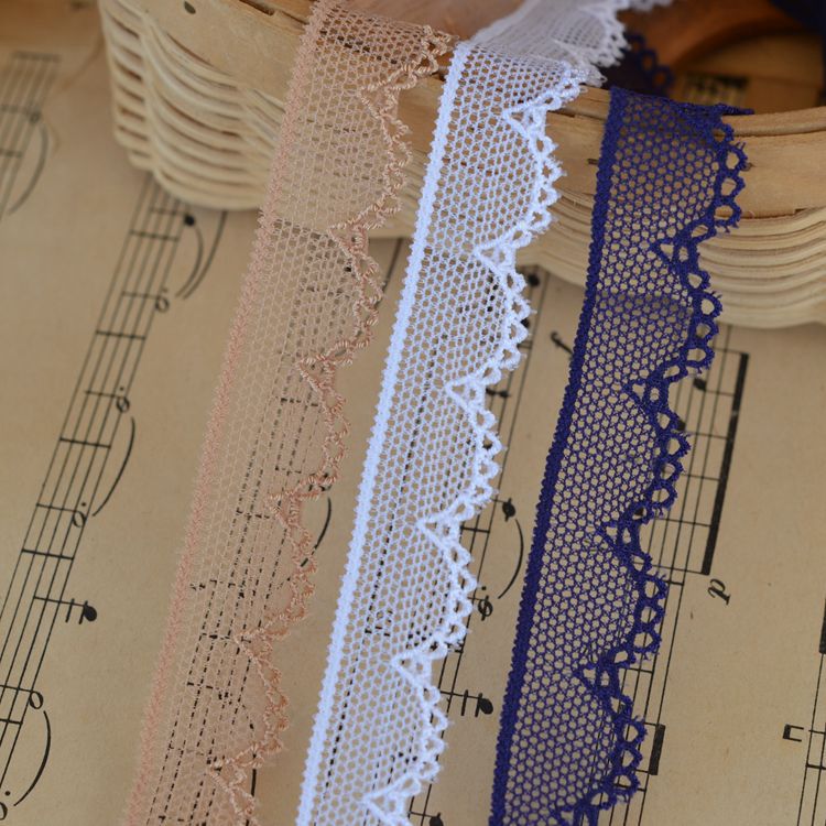 diy lace materials of stretch polyester lace 3 colors