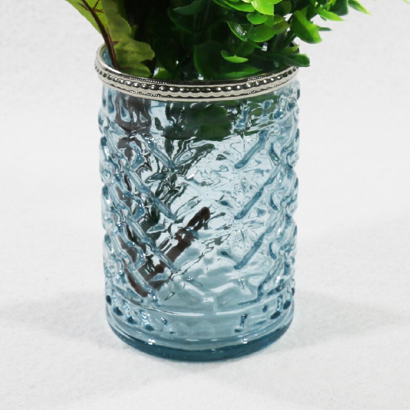 Bunte kerzenhalter glas einstellen kreative dekoration lagerung tasse Bar hochzeit Kerzenlicht-Abendessen romantik: Blau(L)