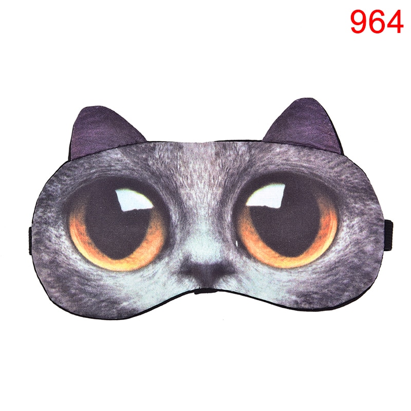 Katoen Kat Hond Slaapmasker Zachte Blinddoek Eyepatch Vrouwen Mannen Sleep Eyeshade Eye Cover Leuke Slaapmasker Eyeshade Cover Eye masker: 964