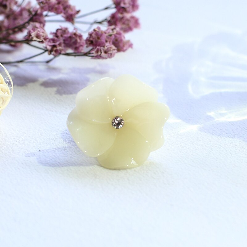 Acryl Blume Korea Engagement frauen Ringe Modeschmuck minimalistisch Harz Korea Finger Ring für Mädchen Weibliche Rosa Ringe: KRM37- 3