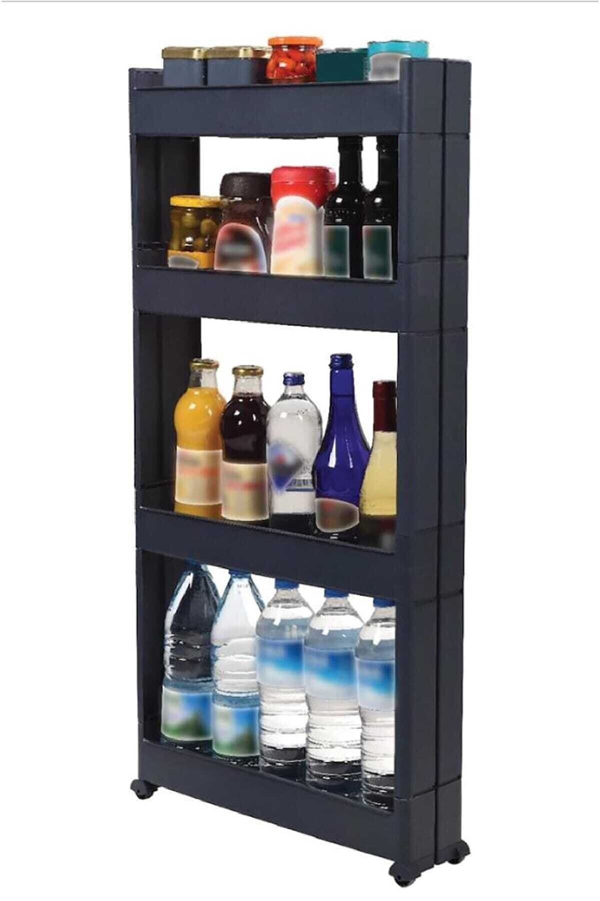 Multi-Purpose Wheel Rack Plastic Shelf Kitchen Rack Bathroom Shelf