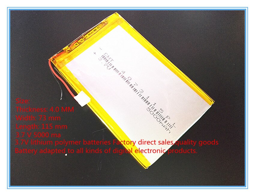 3,7 V, 5000 mAH, [4073115] PLIB; polymer lithium-ion/Li-Ion batterie für tablet pc, Venus, Kristall, Elf, Tornados