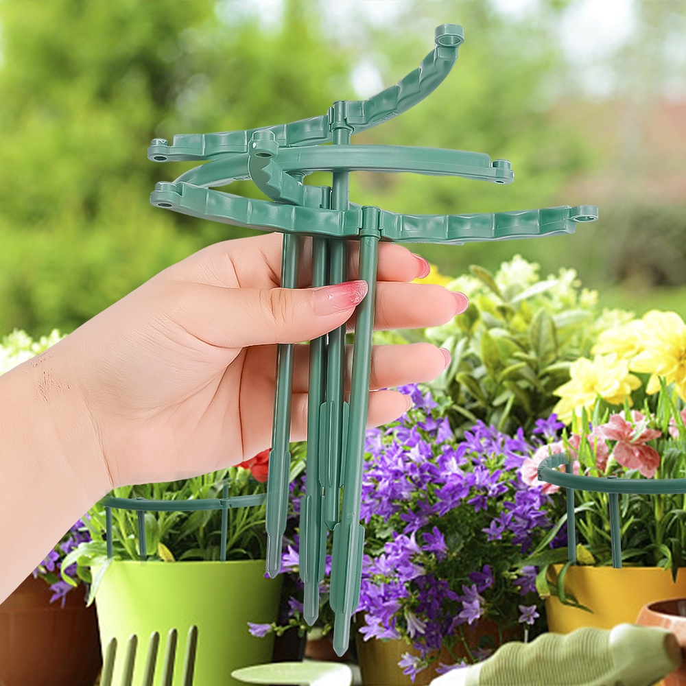 Suporte de planta de plástico pilha jardim semi-circular quadro suporte subir para flores crescente varanda flor gaiola titular jardim suprimentos