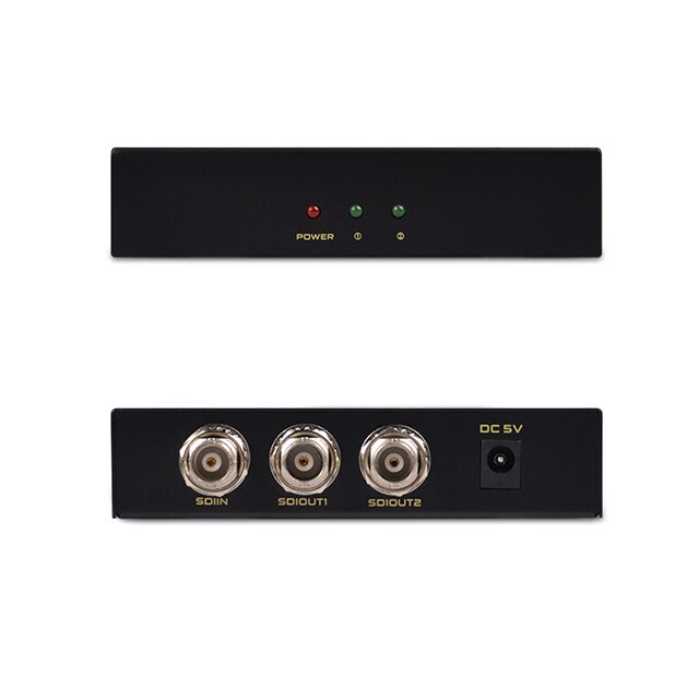 SDI Splitter 1x2 Multimedia Split Extender Full HD 1080P SDI 2 Ports Splitter SD-HD 3G-SDI for TV SDI Camera