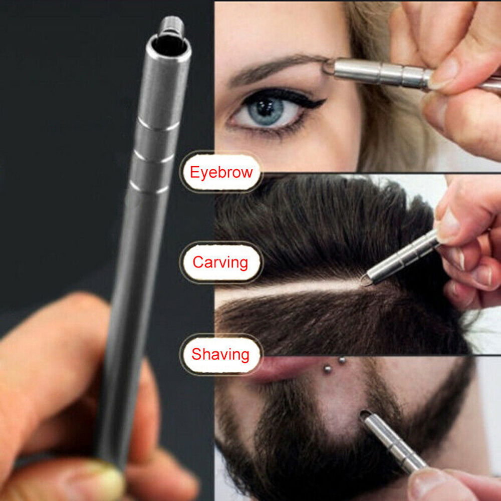 Dedikere hår barbering penn hår gravering penn for menn hår saks frisør skjegg hår spon øyenbryn carve penn