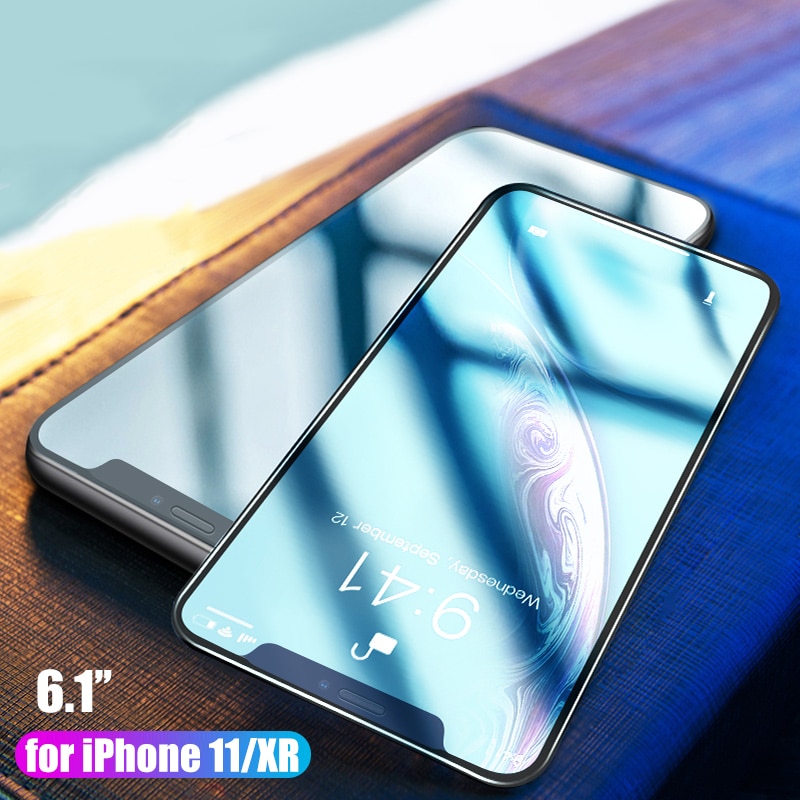 Heldeksel herdet glass for iphone 11 pro max skjermbeskytter film for iphone x xr xs max 6 6s 7 8 plus beskyttende se