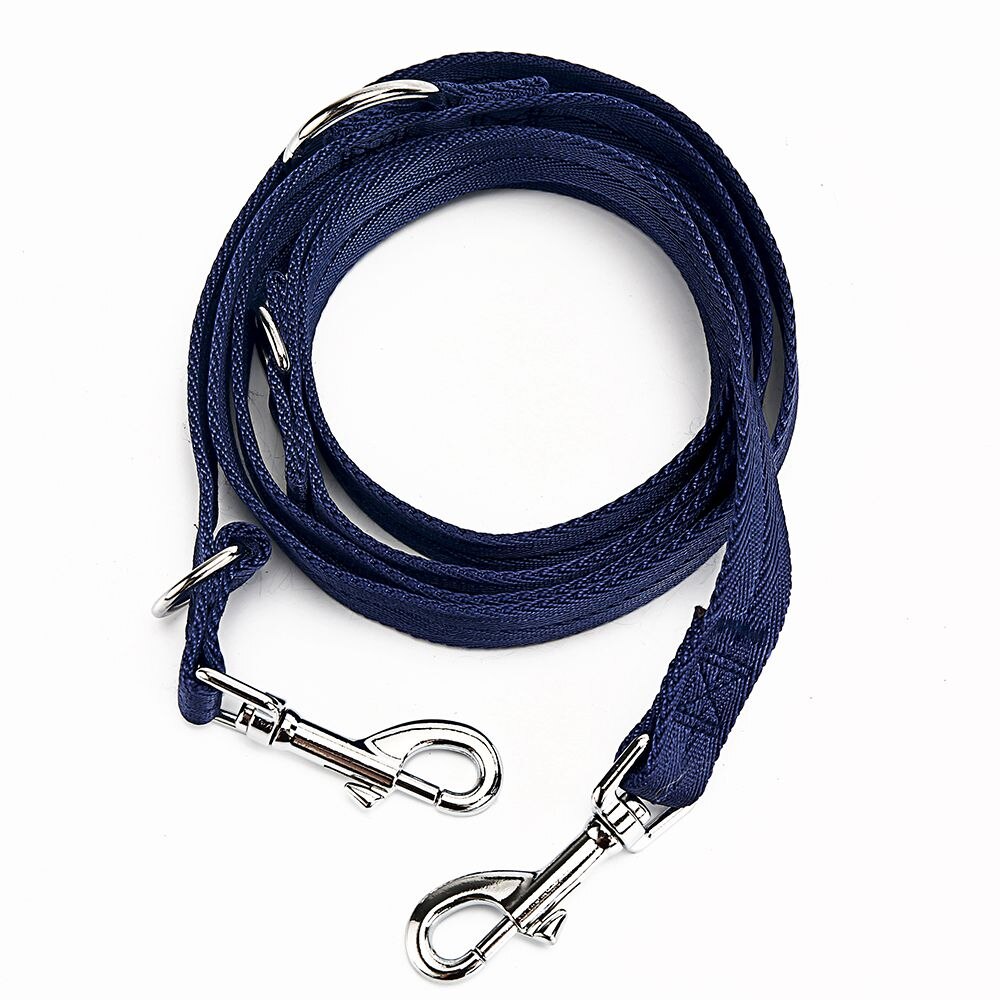 Dubbele Nylon Hondenriem voor Huisdieren Accessoires Dual Hondenriem Multifunctionele Honden Riemen Huisdieren Producten Halsbanden en Leads FF0003: blue / M 2.0x190 cm